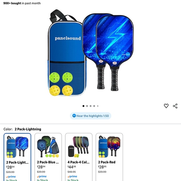 ‘Panel Sound’ Pickleball Paddles/Balls/& Ximing Paddle Cover - Picture 7 of 8